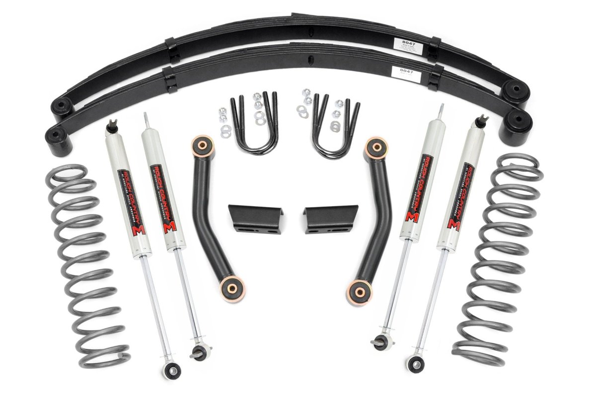 Jeep Cherokee Suspension Lift Kit - Rough Country - Series II | RR Springs | M1 | N2.0 Shocks - '84-'01
